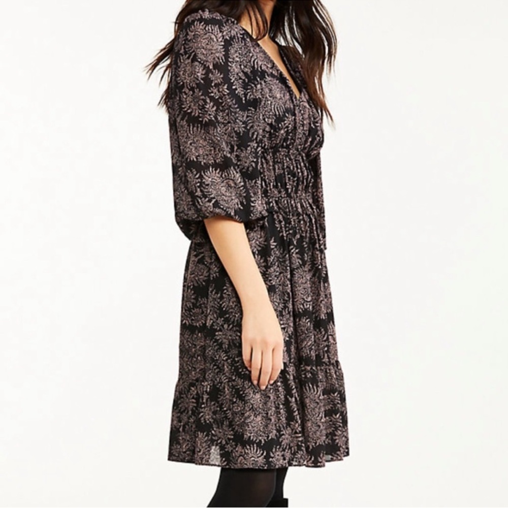 NWT Ann Taylor Floral Cinched Waist Flare Dress